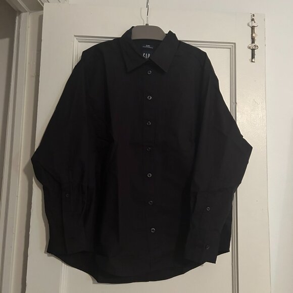 Gap Cotton Poplin Big Shirt in Black (size Petite XS) - NEW with tags - Picture 4 of 4